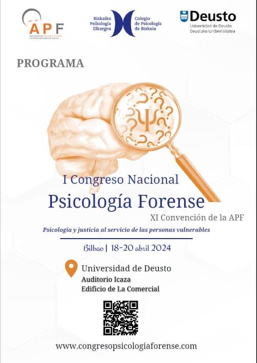 YA TENEMOS AQUÍ EL PROGRAMA DEL I CONGRESO DE PSICOLOGIA FORENSE APF Y LA XI CONVENCIÓN DE APF YA TENEMOS AQUÍ EL PROGRAMA DEL I CONGRESO DE PSICOLOGIA FORENSE APF Y LA XI CONVENCIÓN DE APF